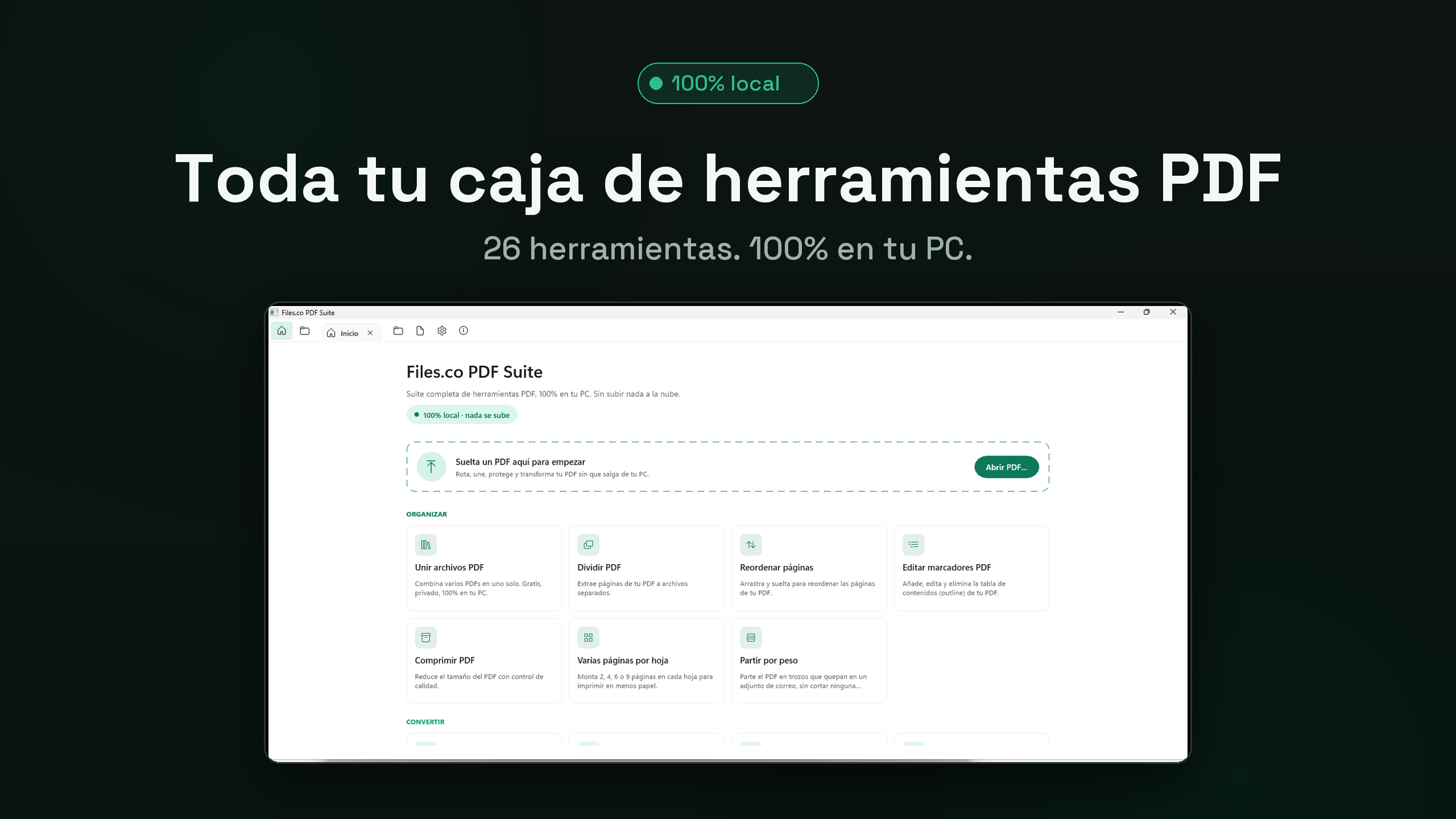 La misma suite en Windows, nativa y con el tema del sistema.